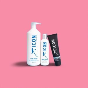 Set ICON AntiFrizz Šampon protiv frizza 250ml + Regenerator 1000ml + Sredstvo za glatkoću 150ml