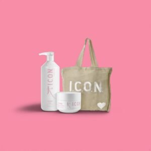 ICON Cure Csomag: 1 Liter Sampon, 250 ml Balzsam és Ajándék Táska