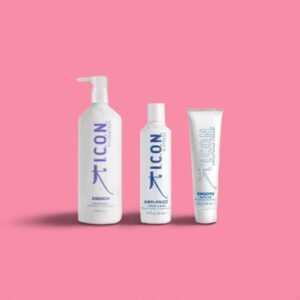 ICON AntiFrizz + Champú Drench 1L + Acondicionador Antifrizz + Bálsamo Smooth