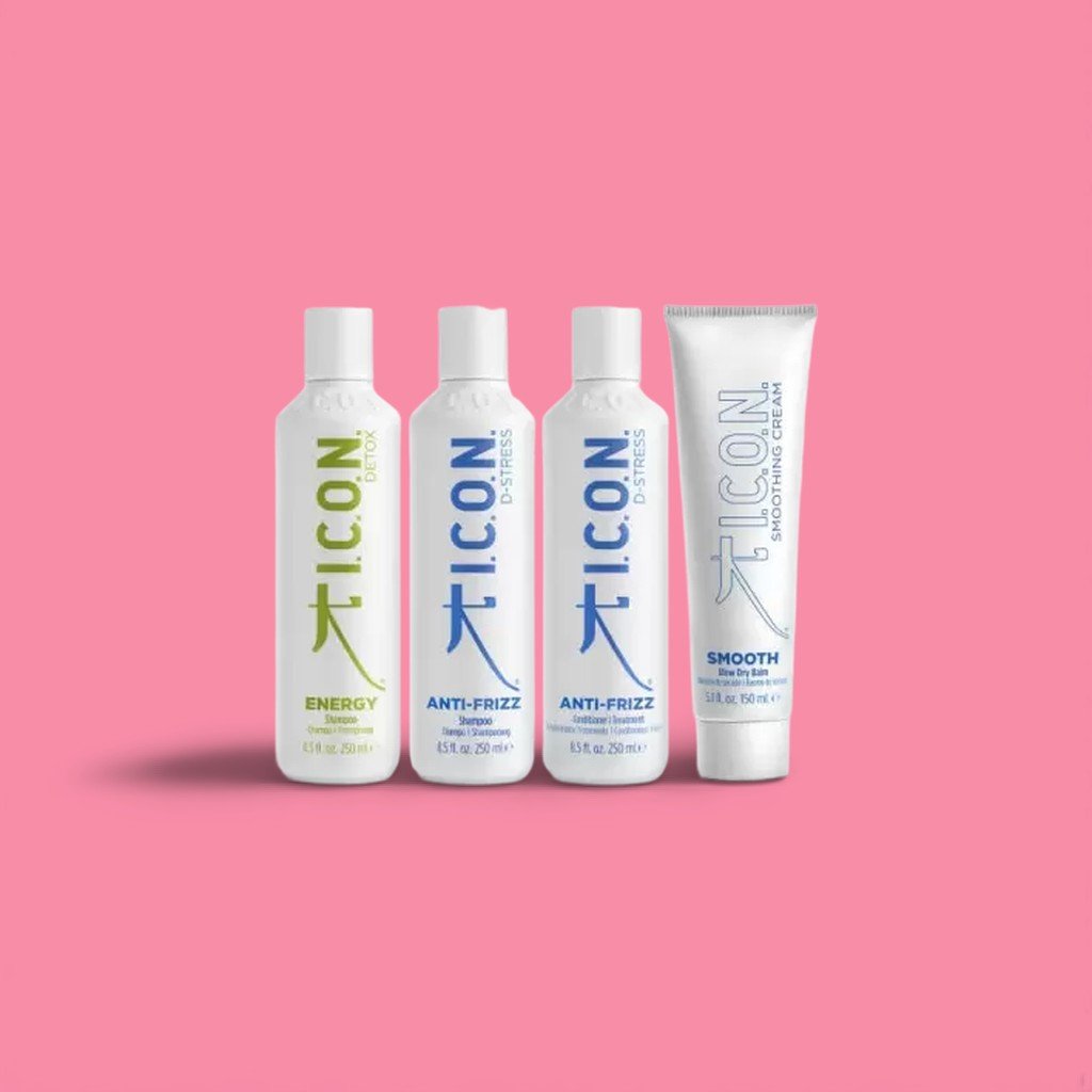 Pack ICON AntiFrizz: Champú, Acondicionador, Bálsamo + Energía 250ml