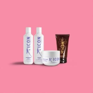 Pachet de hidratare ICON: Șampon ICON Drench + Balsam ICON Free + Tratament Interior ICON + Cremă pentru bucle