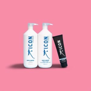 ICON AntiFrizz Sampon 1L + Balzsam 1L + Simító Krém 150ml csomag