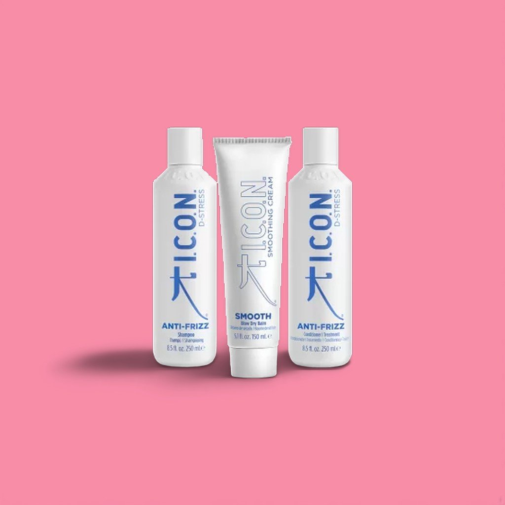 ICON AntiFrizz sada pro vyhlazení a kontrolu krepatění vlasů