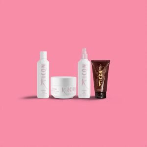 「ICONキュアパック：シャンプー、コンディショナー、スプレー250ml ＋ カールクリーム」