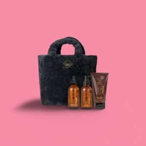 Conjunto ICON India: Aceite en Gotas, Aceite en Spray Seco, Crema para Rizos y Bolsa