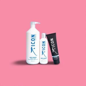 Komplet ICON Šampon proti frizu 250ml + Balzam 1000ml + Sredstvo za gladkost 150ml